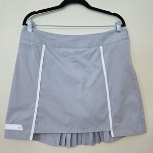 Adidas Golf Puremotion Climacool Pleated Skort Sz 12 Gray Active Tennis Preppy